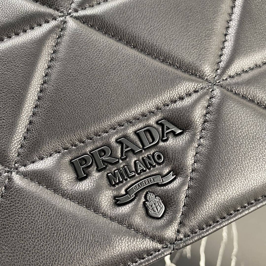 Prada Chain Replica Crossbody Bag Black