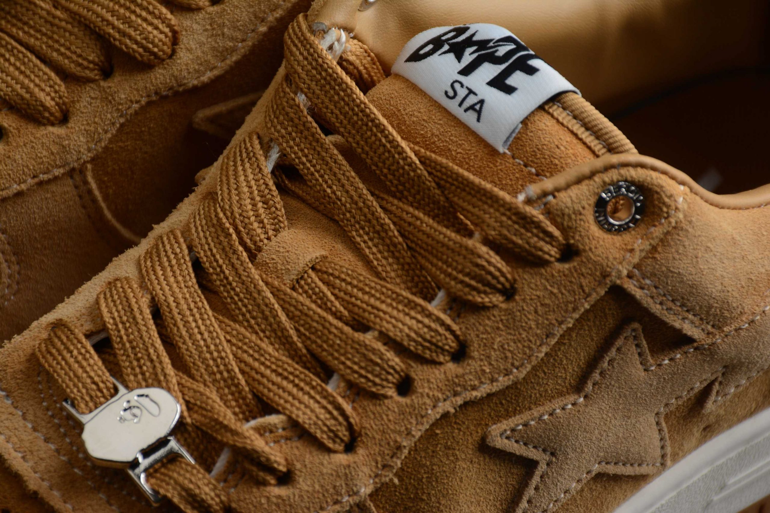 A Bathing Ape Bape Sta Beige Suede