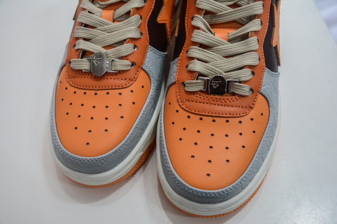 A Bathing Ape Bape Sta Low Grey Orange