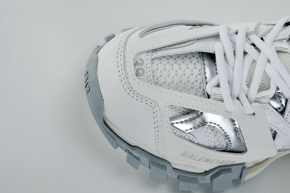BALENCIAGA Track Sneaker White   Silver