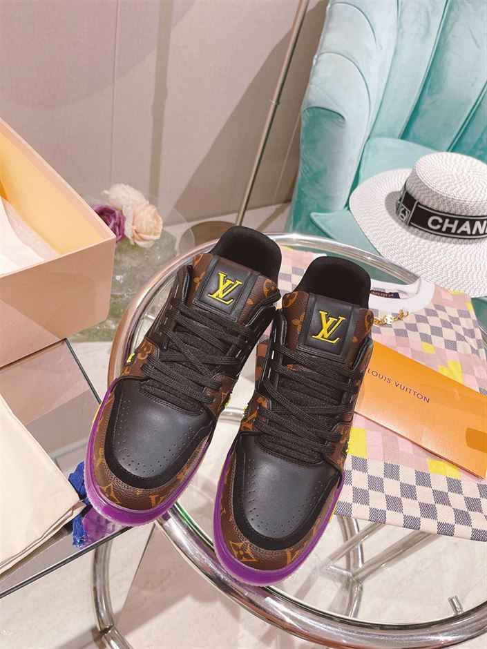LOUIS VUITTON TRAINER MONOGRAM PURPLE   LVS130