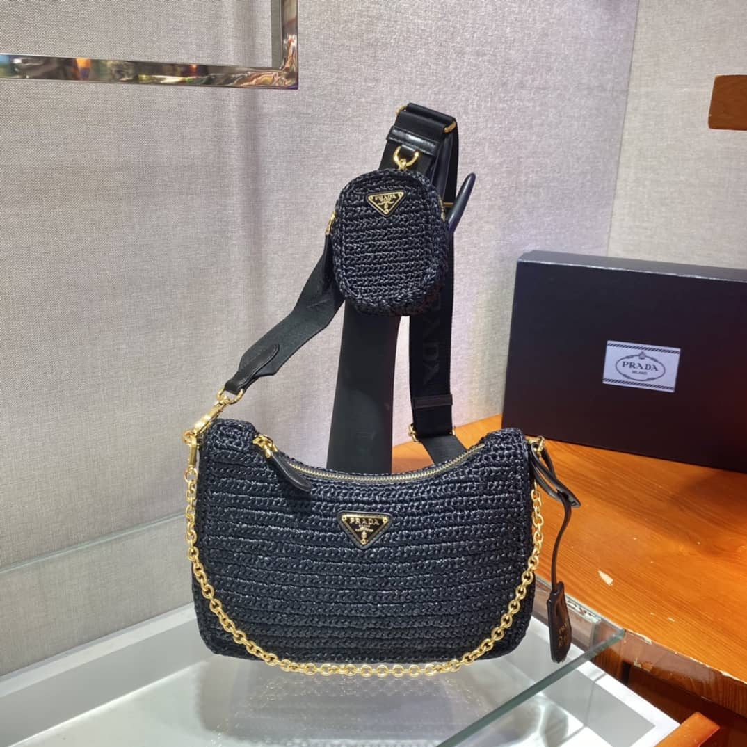 Prada Re-edition 2005 Raffia Replica Bag