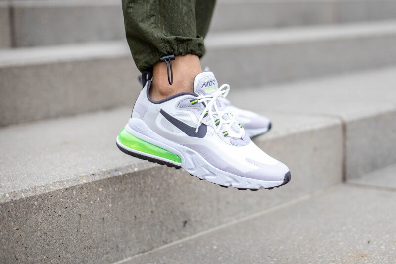Air Max 270 React  White Grey Electric Green  CI3866-100