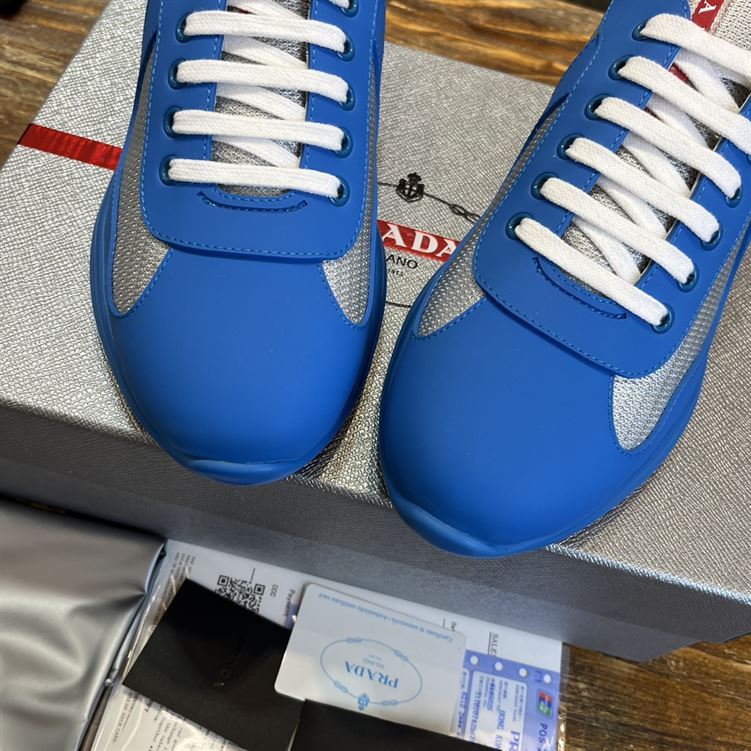 PRADA AMERICA S CUP SOFT RUBBER AND BIKE FABRIC SNEAKERS   PRS043