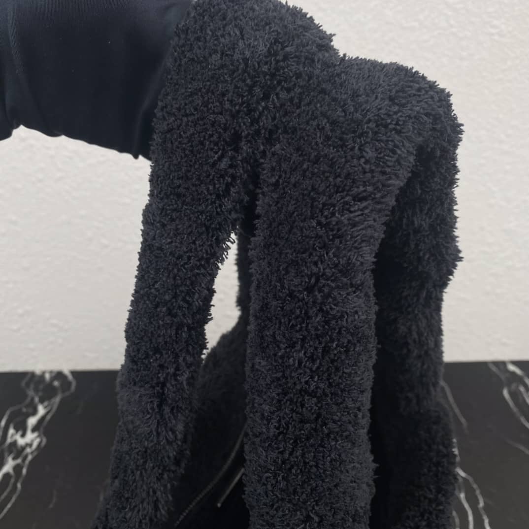 Prada Shearling Tote Shoulder Bag