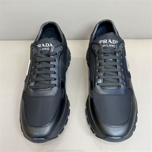 PRADA PRAX 01 RE-NYLON AND BRUSHED LEATHER SNEAKERS   PRS027