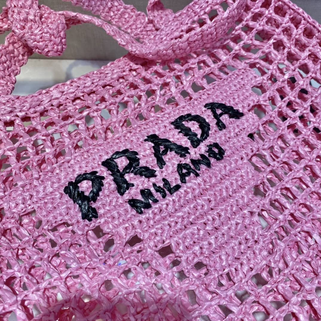 Prada Raffia Leather Replica Tote