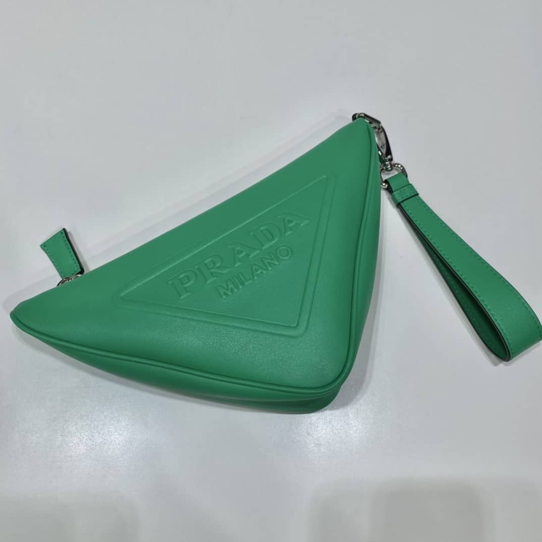 Prada Lady Leather Triangle Leather Replica Pouch