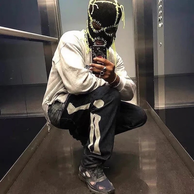 Kapital Bone logo denim jeans Travis Scott