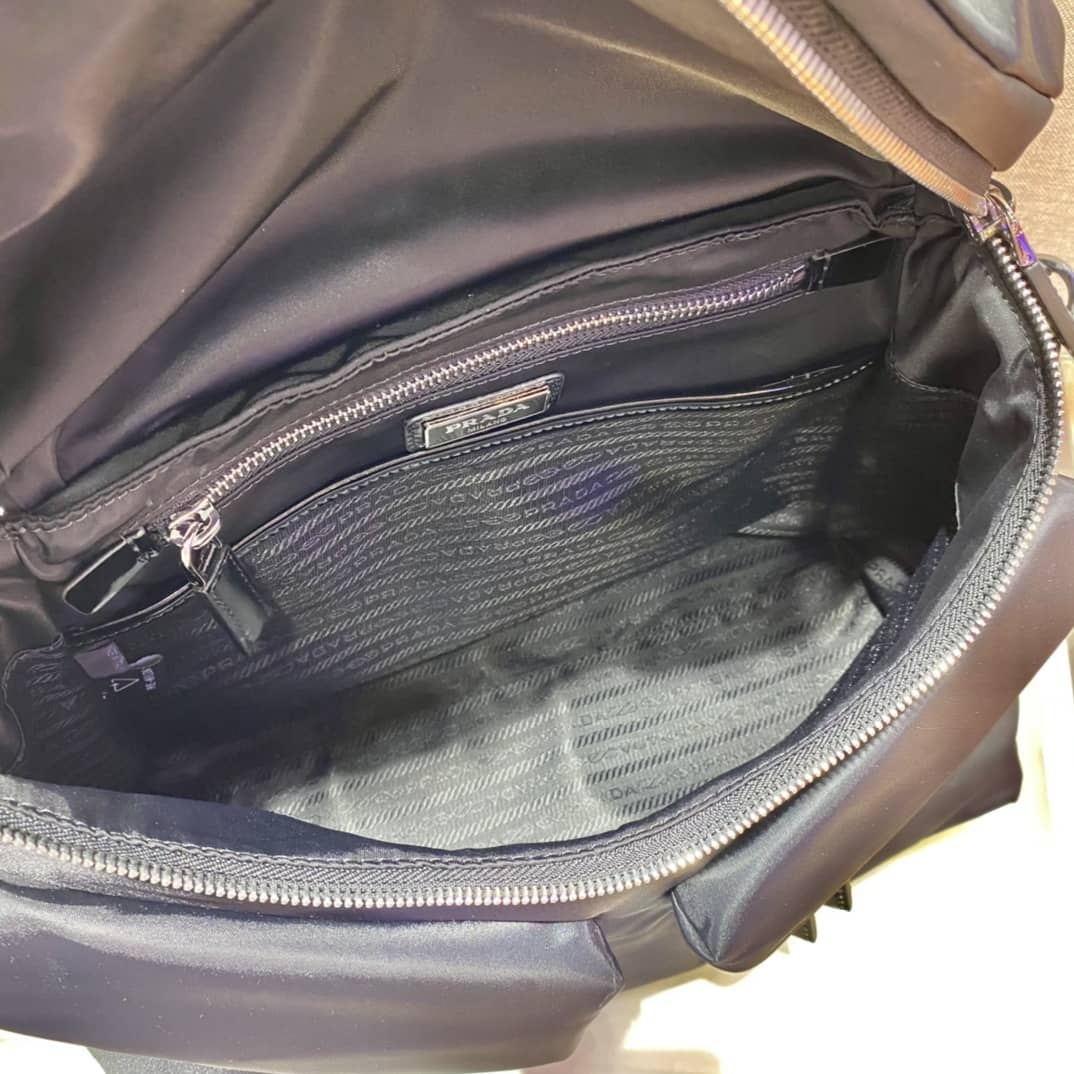 Prada Signaux Nylon Leather Replica Hobo Bag