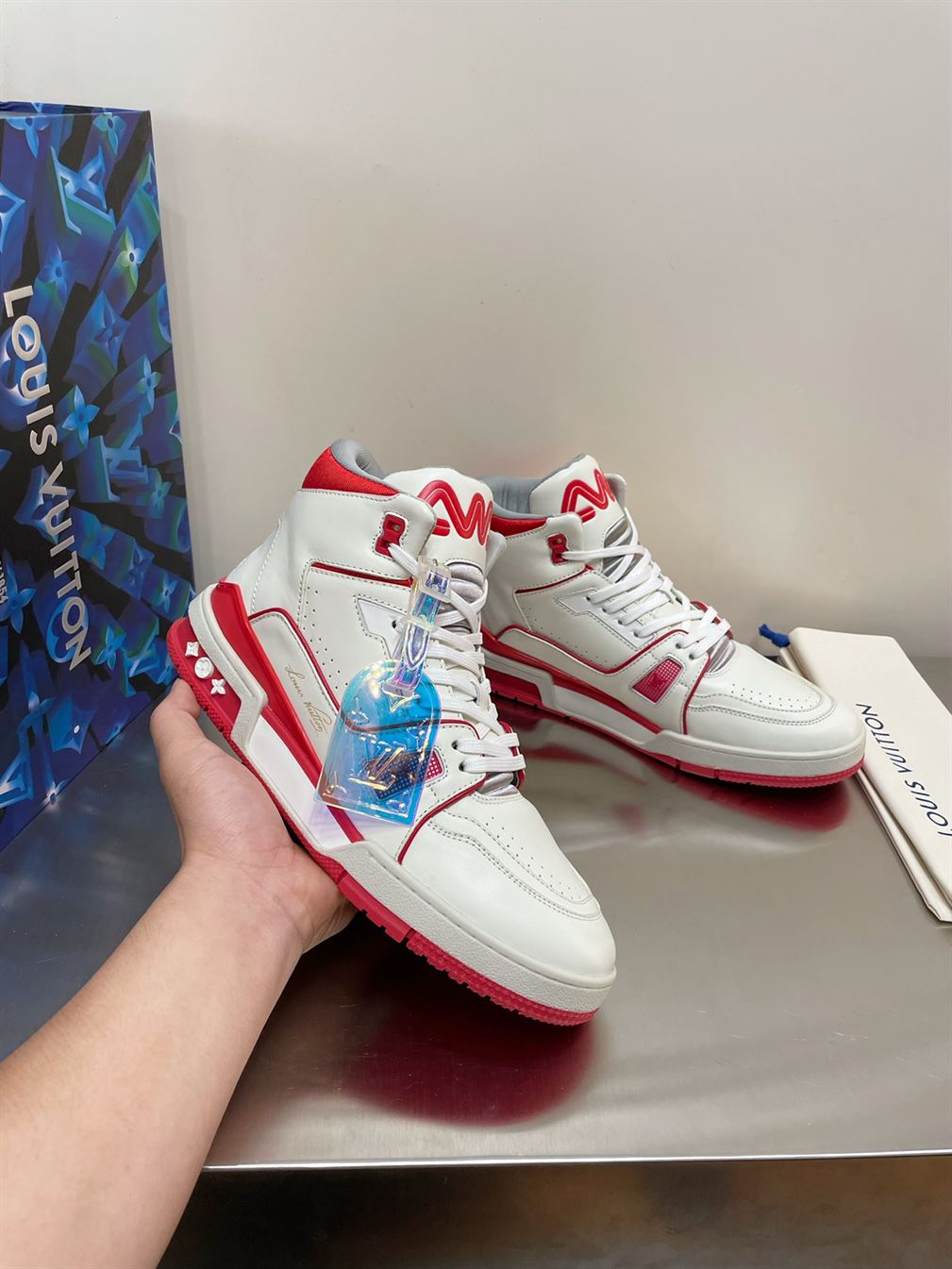 LOUIS VUITTON LV TRAINER SNEAKER BOOT   LVS070