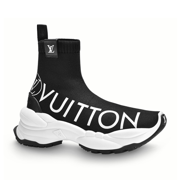 LOUIS VUITTON RUN 55 SNEAKER BOOT IN BLACK   LVS086