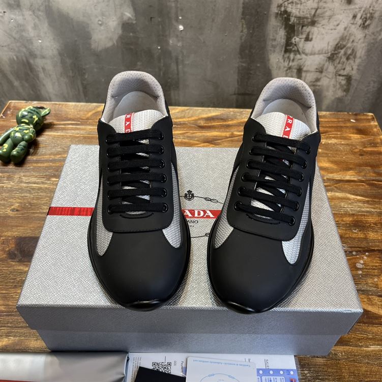 PRADA AMERICA S CUP SOFT RUBBER AND BIKE FABRIC SNEAKERS   PRS045