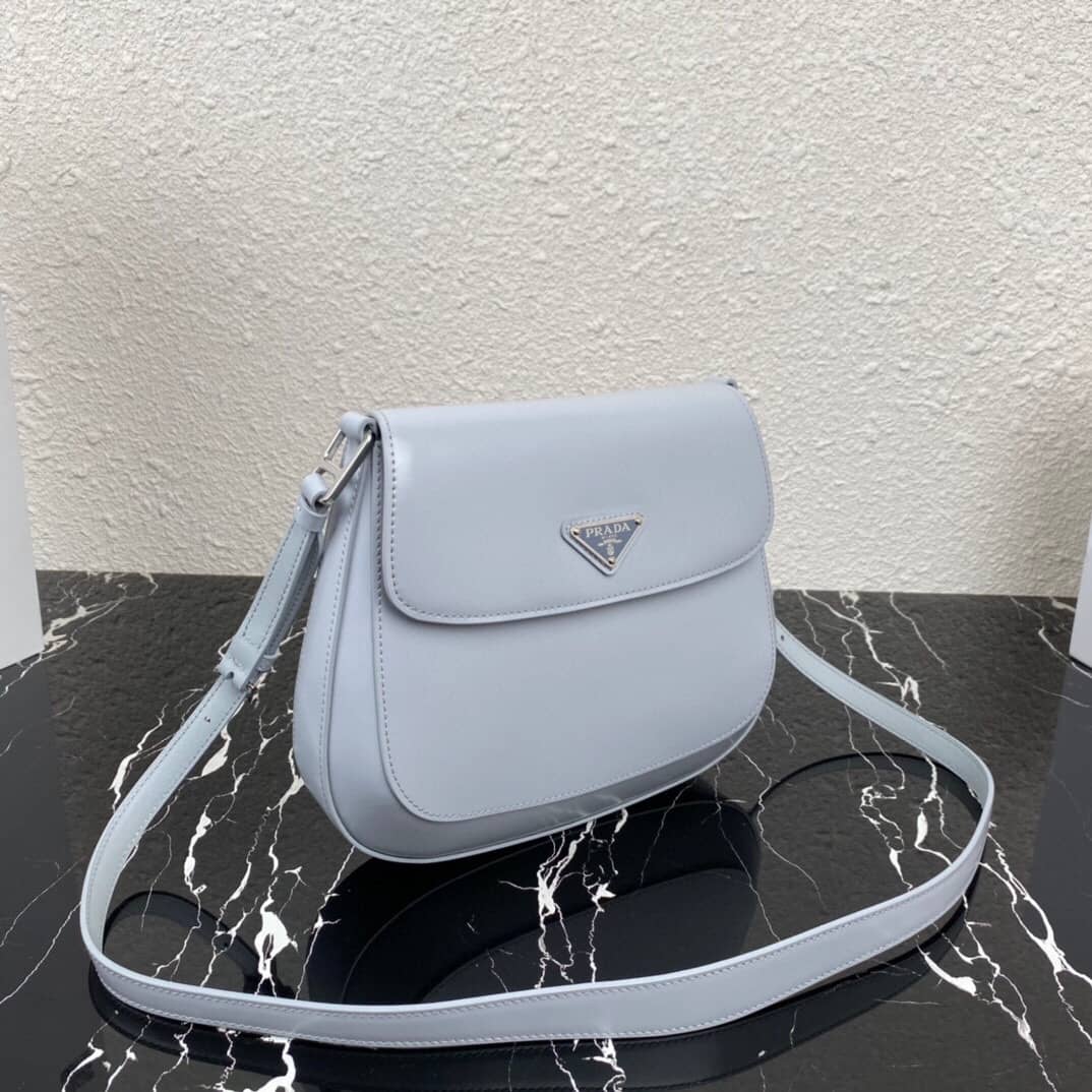 Prada Cleo Bag Dupe Brushed Leather Flap Shoulder Bag