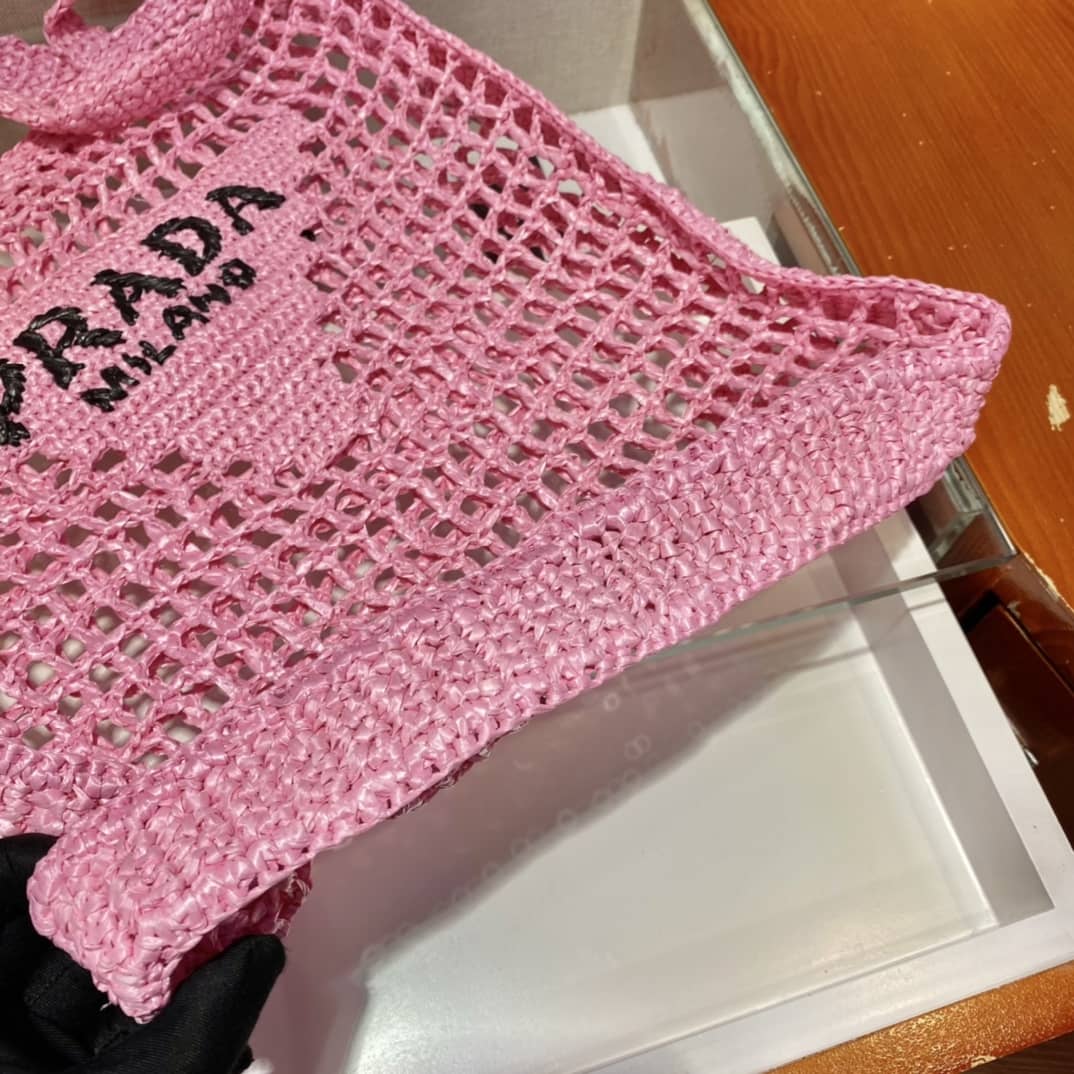 Prada Raffia Leather Replica Tote