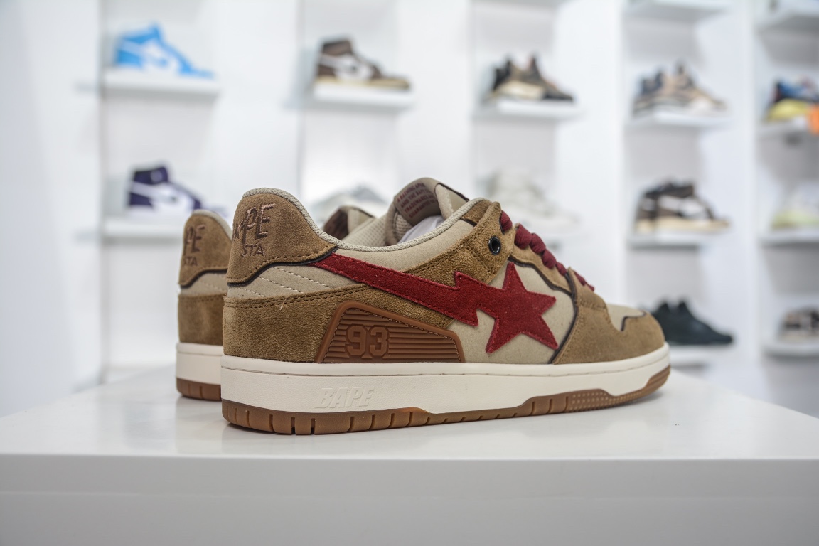 A Bathing Ape Bape SK8 Sta Wheat Red