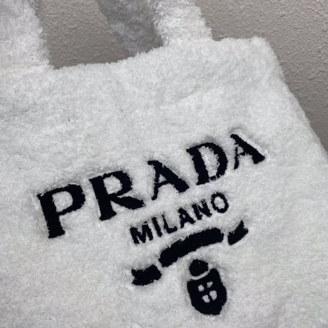 Prada Shearling Tote Shoulder Bag