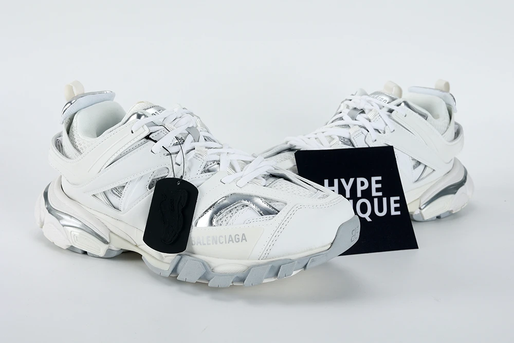 BALENCIAGA Track Sneaker White   Silver