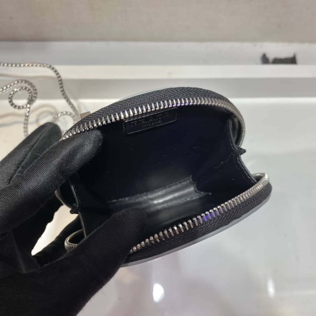 Prada Brushed Leather Mini Pouch Messenger Bag