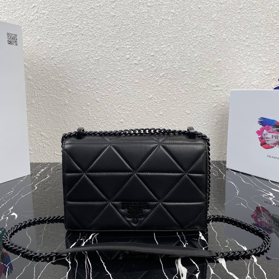 Prada Chain Replica Crossbody Bag Black