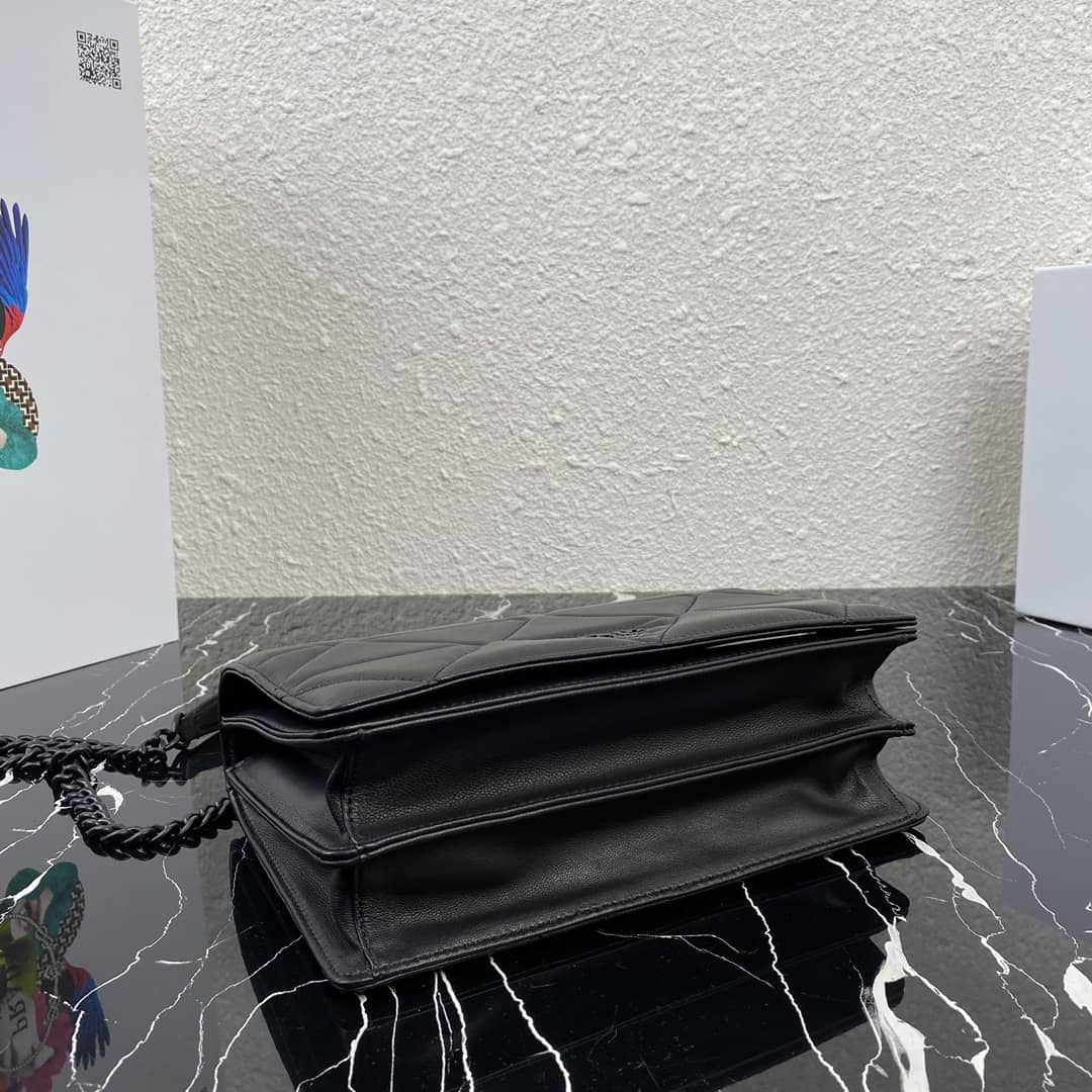 Prada Chain Replica Crossbody Bag Black