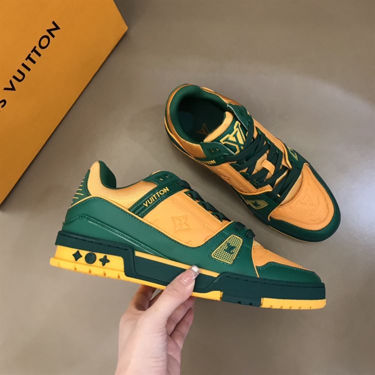 LV Shoes Replica TRAINER VIRGIL ABLOH SNEAKERS IN GREEN – LVS049
