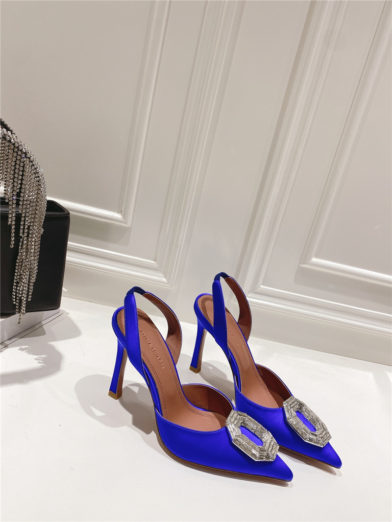 AMINA MUADDI high-end rhinestone original buckle pumps