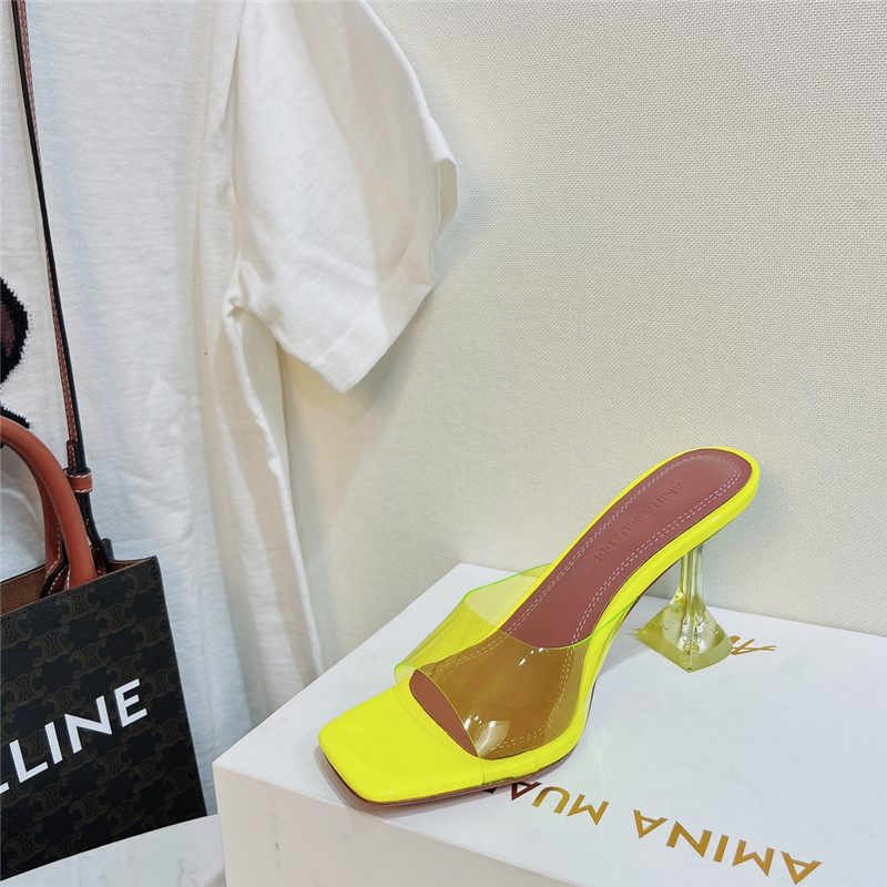 amina muaddi PVC heel pumps