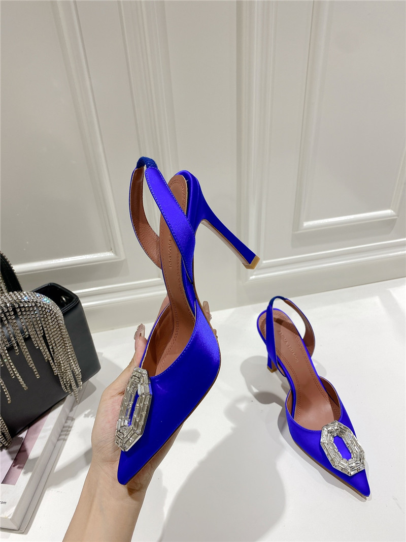 AMINA MUADDI high-end rhinestone original buckle pumps