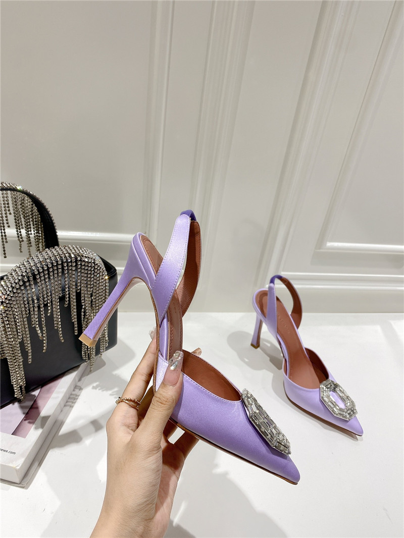 AMINA MUADDI high-end rhinestone original buckle pumps