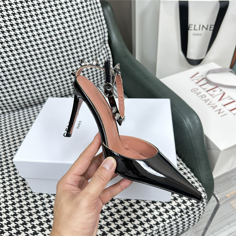 amina muaddi high heel sandals