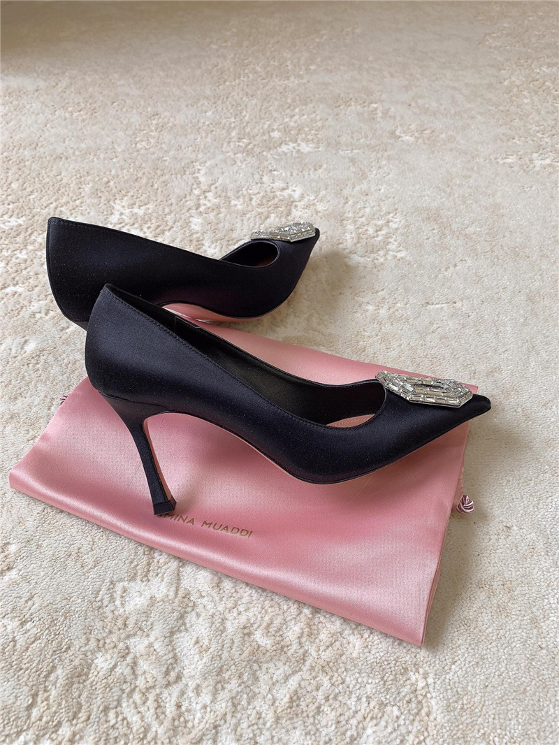 Amina Muaddi New Arrival Crystal Pumps