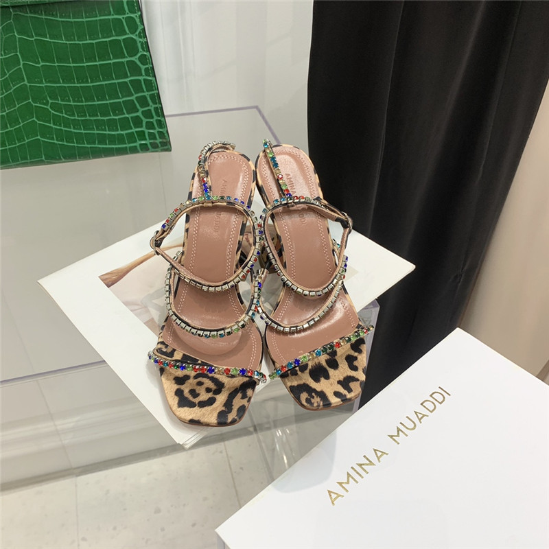 Amina Replica rhinestone heeled sandals