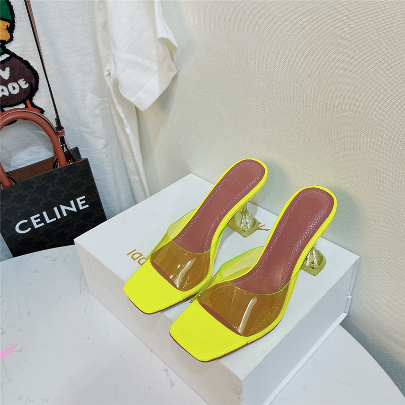 amina muaddi PVC heel pumps