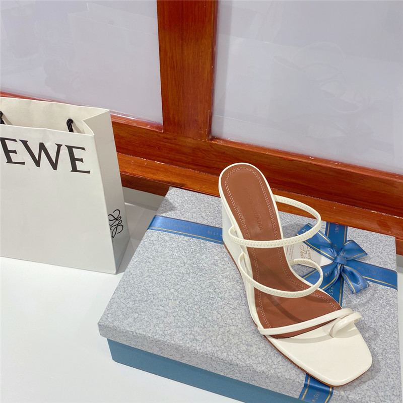 Amina Muaddi Dupes wedge slippers