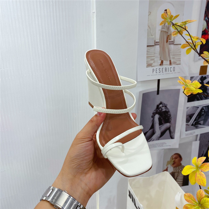 Amina Muaddi Dupes wedge slippers