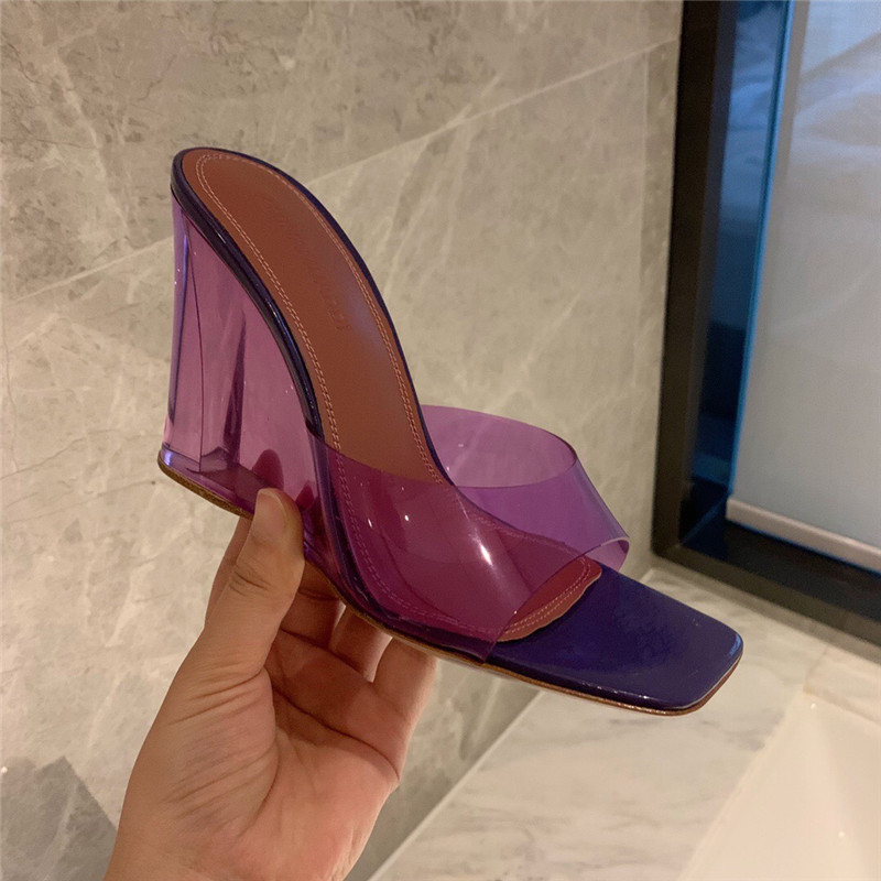 Amina Muaddi Dupes transparent bottom slippers