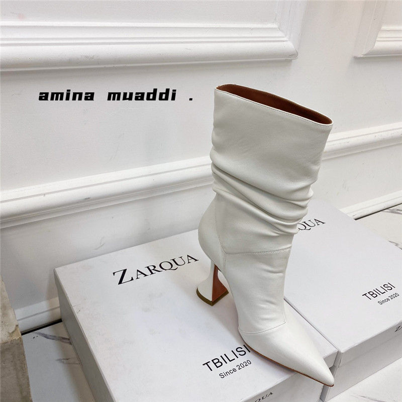 amina muaddi giorgia leather ankle boots