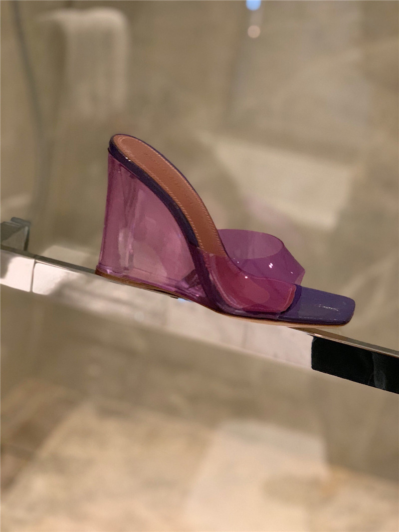 Amina Muaddi Dupes transparent bottom slippers