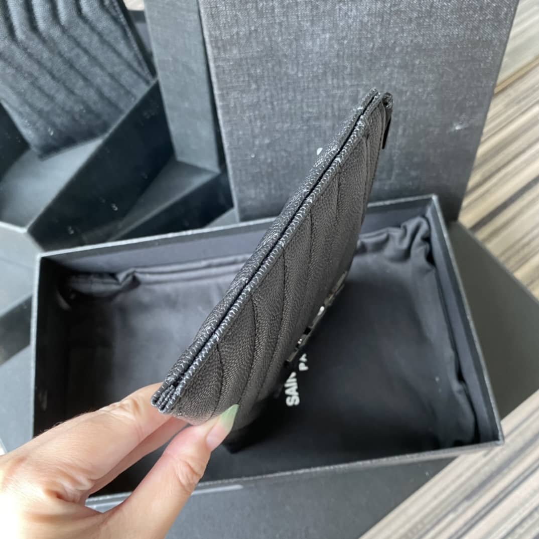 YSL Clutch Replica Monogram Bill Pouch Black Metal