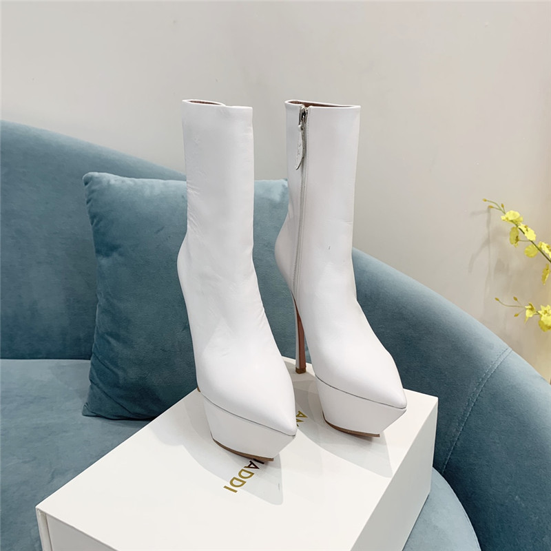 amina muaddi pointed toe heeled booties