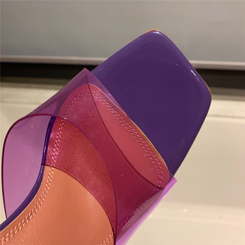 Amina Muaddi Dupes transparent bottom slippers