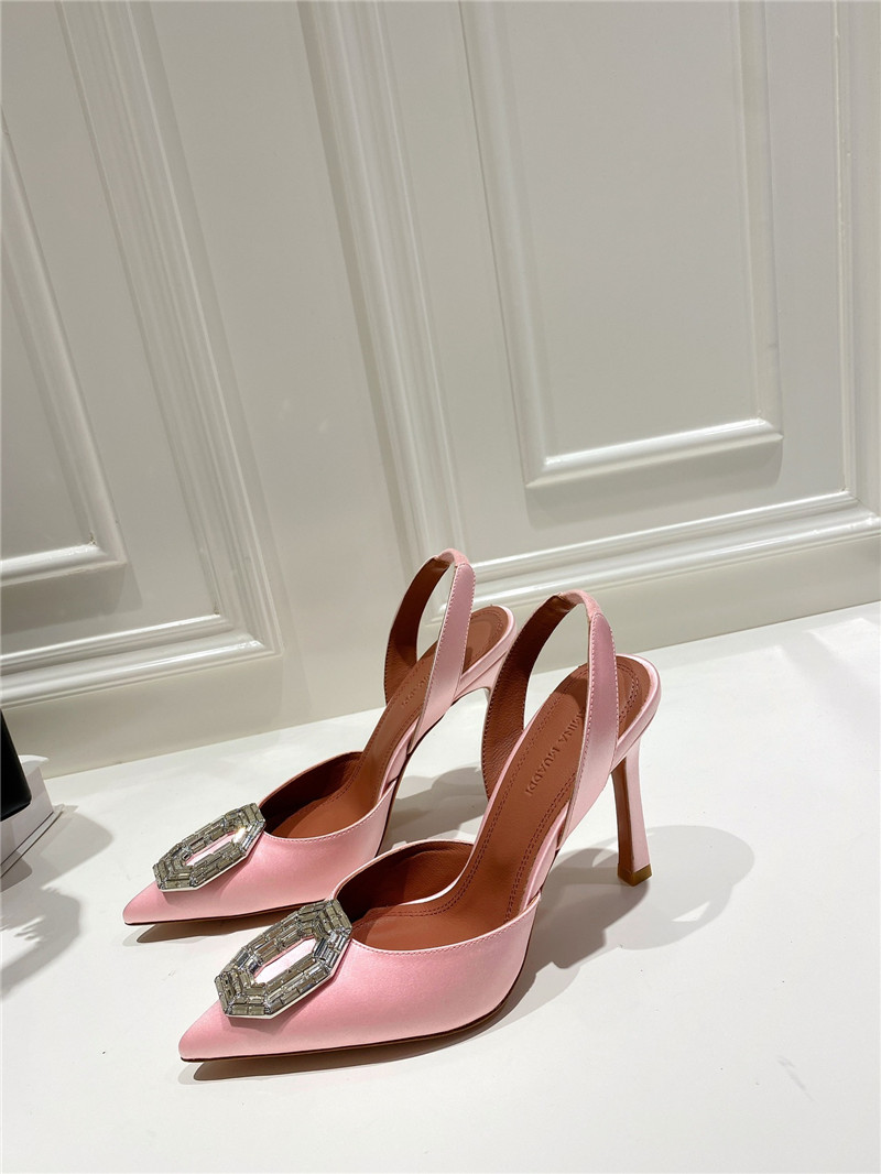 AMINA MUADDI high-end rhinestone original buckle pumps