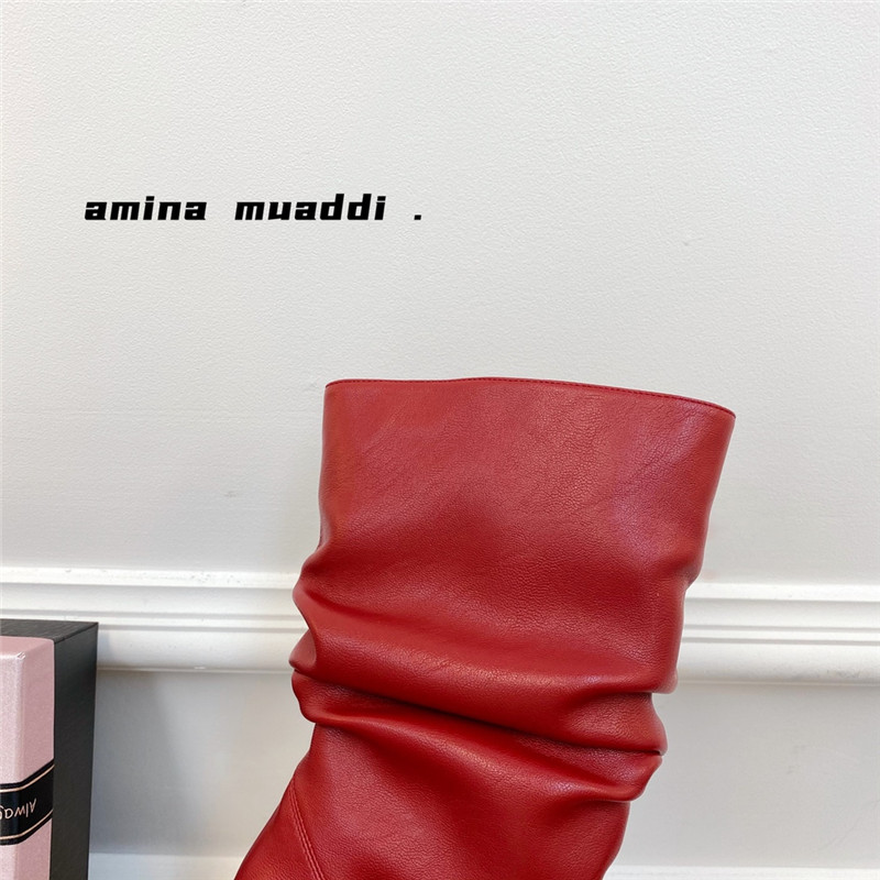 amina muaddi giorgia leather ankle boots