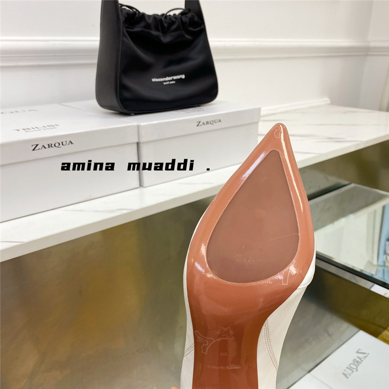 amina muaddi giorgia leather ankle boots