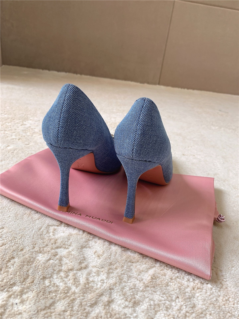 Amina Muaddi New Arrival Crystal Pumps