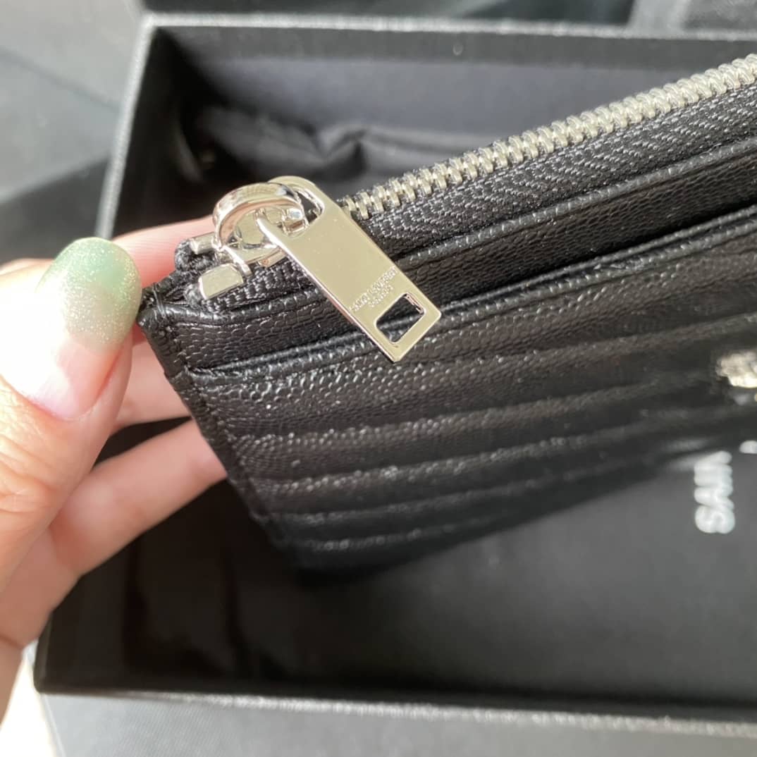 YSL Clutch Replica Monogram Bill Pouch Black Metal