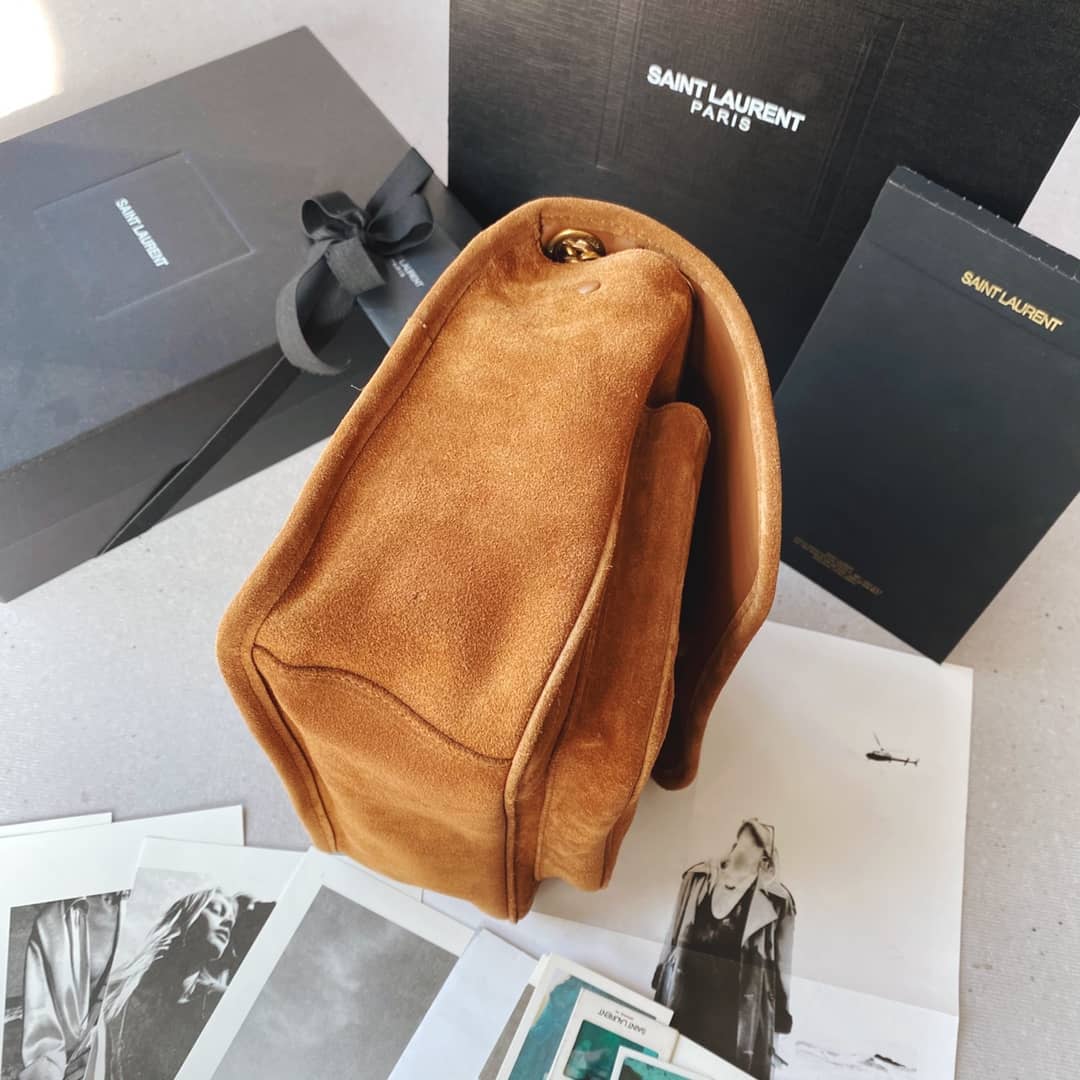YSL Dupes Bags Niki Medium In Suede Leather Caramel Bag