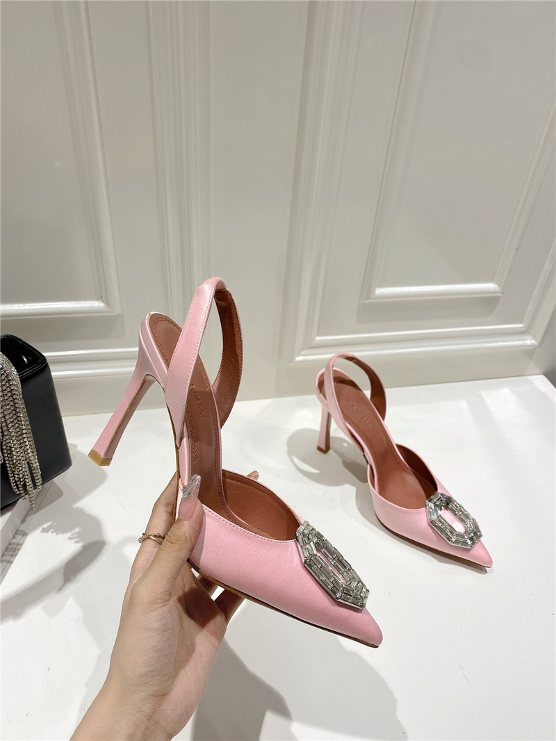 AMINA MUADDI high-end rhinestone original buckle pumps