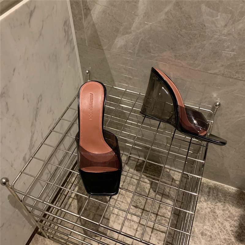 Amina Muaddi Dupes transparent bottom slippers